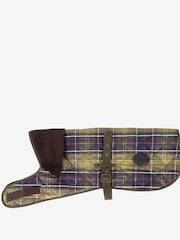 Barbour® Green 100% Cotton Tartan Quilted Dog Coat - Image 2 of 7