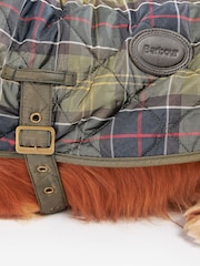 Barbour® Green 100% Cotton Tartan Quilted Dog Coat - Image 6 of 7
