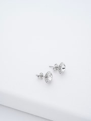 Ted Baker Silver Tone SOLETIA: Solitaire Sparkle Crystal Stud Earrings - Image 1 of 4