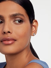 Ted Baker Silver Tone SOLETIA: Solitaire Sparkle Crystal Stud Earrings - Image 4 of 4