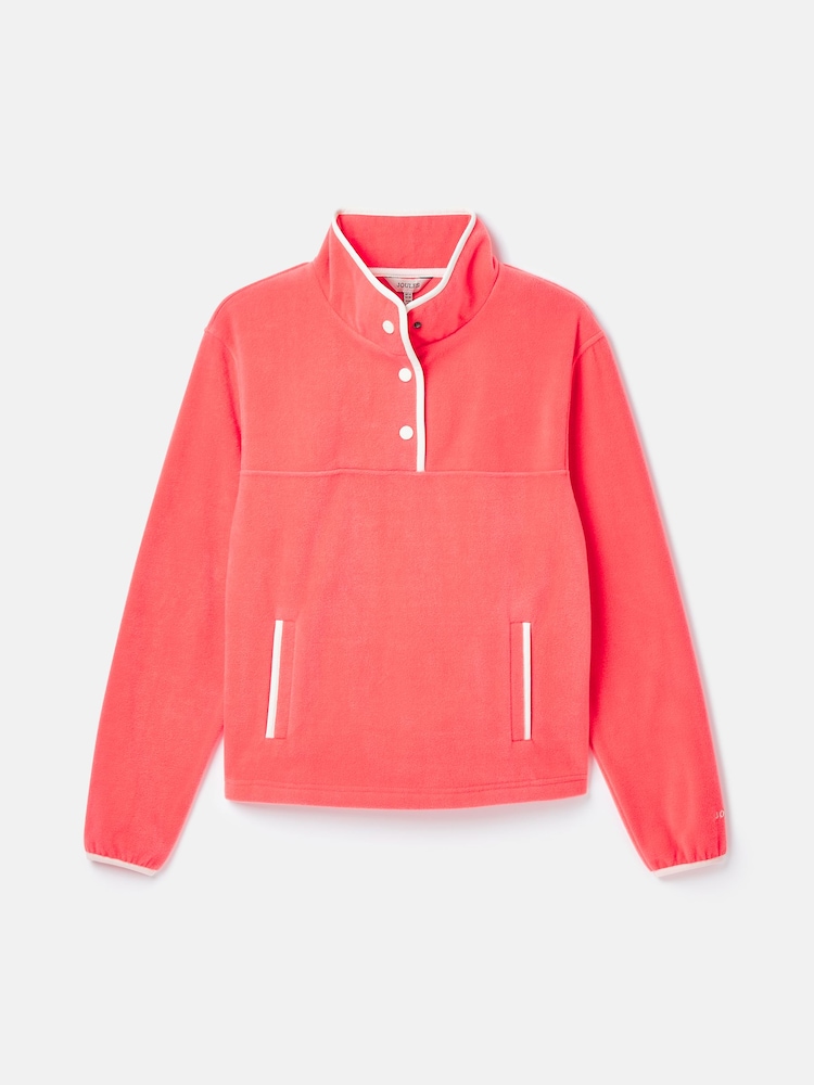 Joules Lulworth Coral Pink Fleece - Image 5 of 5