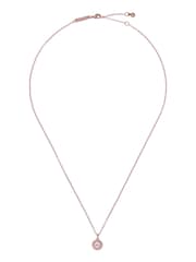 Ted Baker Rose Pink SOLTELL: Solitaire Sparkle Crystal Pendant Necklace - Image 1 of 5
