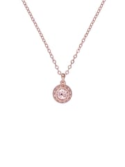 Ted Baker Rose Pink SOLTELL: Solitaire Sparkle Crystal Pendant Necklace - Image 3 of 5