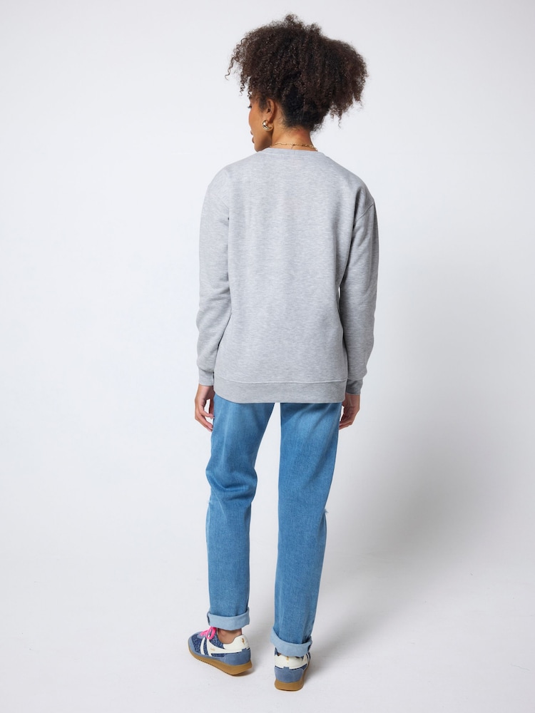 SCAMP & DUDE Grey Long Multi Bolt Oversized Sweatshirt - Image 2 of 2