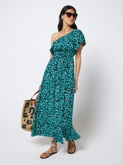 Rochie midi cu un umăr și imprimeu Jaguar SCAMP & DUDE - Imaginea 1 din 5