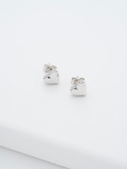 Ted Baker Silver Tone SERSY: Crystal Sparkle Heart Stud Earrings - Image 1 of 3