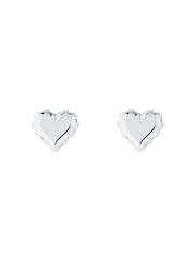 Ted Baker Silver Tone SERSY: Crystal Sparkle Heart Stud Earrings - Image 3 of 3