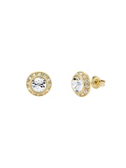 Ted Baker Gold Tone SOLETIA: Solitaire Sparkle Crystal Stud Earrings - Image 3 of 5