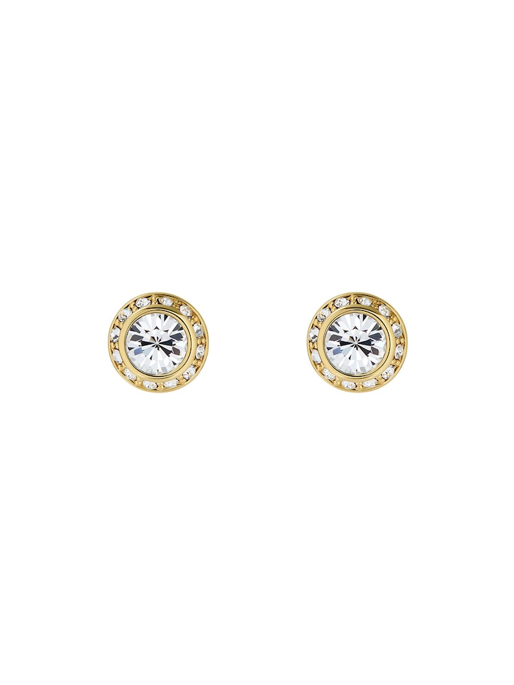 Ted Baker Gold Tone SOLETIA: Solitaire Sparkle Crystal Stud Earrings - Image 4 of 5