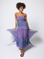 SCAMP & DUDE Pink Leopard Ray Bandeau Dress - Image 1 of 5