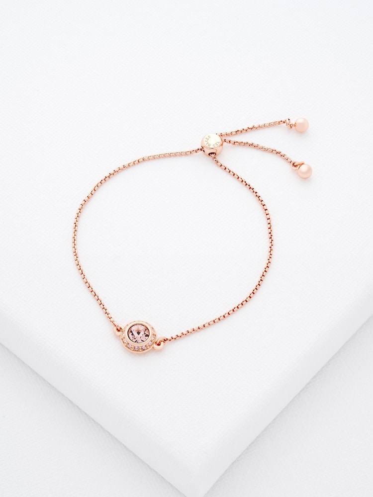 Ted Baker Pink SOLETA: Solitaire Sparkle Crystal Adjustable Bracelet - Image 3 of 5