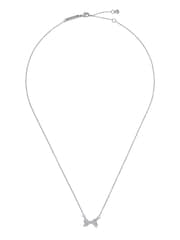 Ted Baker Silver Tone BARSIE Crystal Bow Pendant Necklace - Image 2 of 4