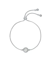 Ted Baker Silver Tone SOLETA: Solitaire Sparkle Crystal Adjustable Bracelet - Image 1 of 5