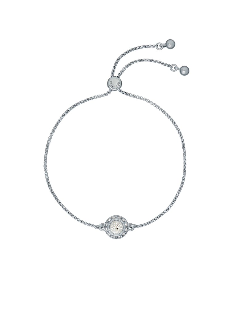 Ted Baker Silver Tone SOLETA: Solitaire Sparkle Crystal Adjustable Bracelet - Image 1 of 5