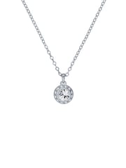 Ted Baker Silver Tone SOLTELL: Solitaire Sparkle Crystal Pendant Necklace - Image 3 of 5