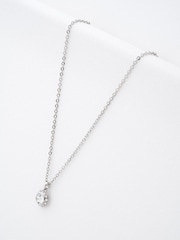 Ted Baker Silver Tone SOLTELL: Solitaire Sparkle Crystal Pendant Necklace - Image 4 of 5
