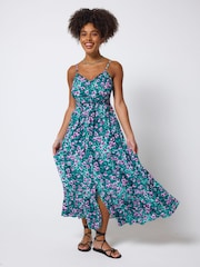 SCAMP & DUDE Blue Pintuck Midi Sundress - Image 2 of 4
