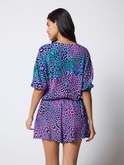 SCAMP & DUDE Pink Leopard Ray Playsuit - Image 3 of 4