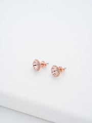 Ted Baker Pink SOLETIA: Solitaire Sparkle Crystal Stud Earrings - Image 1 of 5