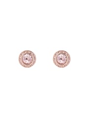 Ted Baker Pink SOLETIA: Solitaire Sparkle Crystal Stud Earrings - Image 3 of 5
