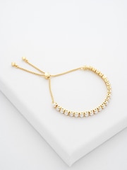 Ted Baker Gold Tone PERRMEL: Pearl Adjustable Tennis Bracelet - Image 1 of 4