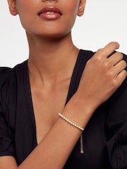 Ted Baker Gold Tone PERRMEL: Pearl Adjustable Tennis Bracelet - Image 4 of 4