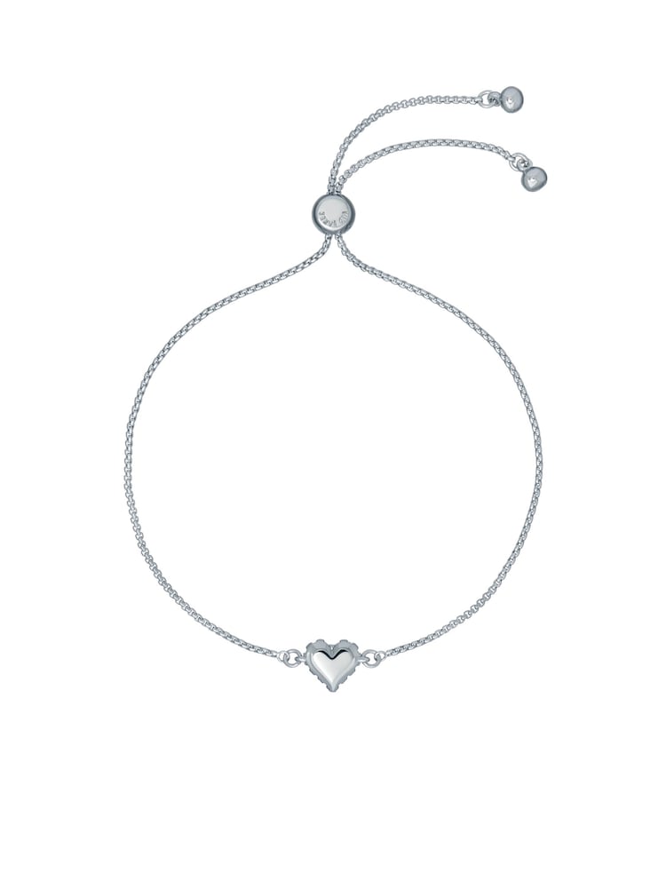 Ted Baker Silver Tone SARSAH: Crystal Sparkle Heart Adjustable Bracelet - Image 2 of 4