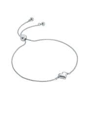 Ted Baker Silver Tone SARSAH: Crystal Sparkle Heart Adjustable Bracelet - Image 3 of 4