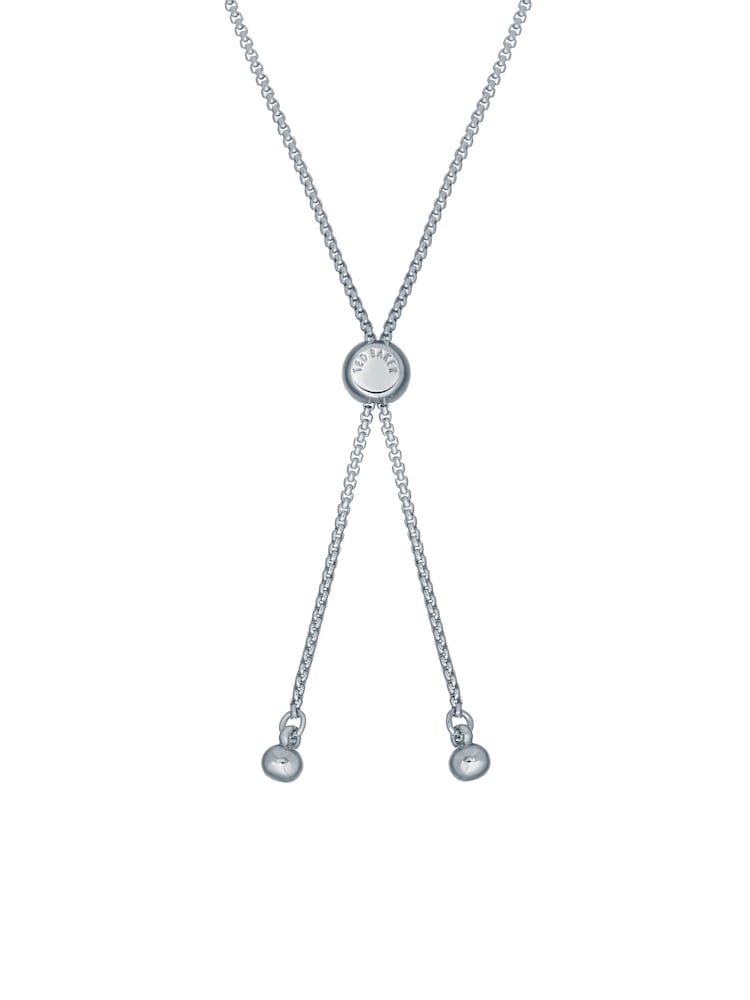 Ted Baker Silver Tone SARSAH: Crystal Sparkle Heart Adjustable Bracelet - Image 4 of 4