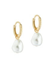 Ted Baker Gold Tone PERIAA: Pearl Huggie Earrings - Image 3 of 5