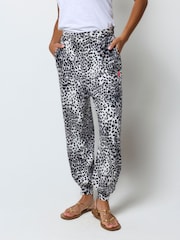 SCAMP & DUDE Grey Cheetah Balloon Leg Jersey Trousers - Image 5 of 6