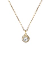 Ted Baker Gold Tone SOLTELL: Solitaire Sparkle Crystal Pendant Necklace - Image 3 of 4