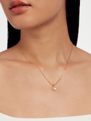 Ted Baker Gold Tone SOLTELL: Solitaire Sparkle Crystal Pendant Necklace - Image 4 of 4