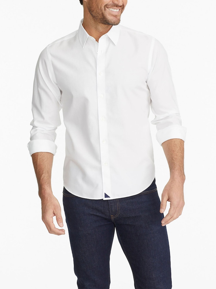 UNTUCKit White 100% Cotton Wrinkle-Free Relaxed Fit Las Cases Shirt - Image 1 of 4