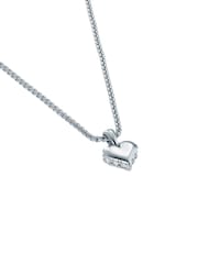 Ted Baker Silver Tone SARROHA: Crystal Sparkle Heart Pendant Necklace - Image 3 of 4