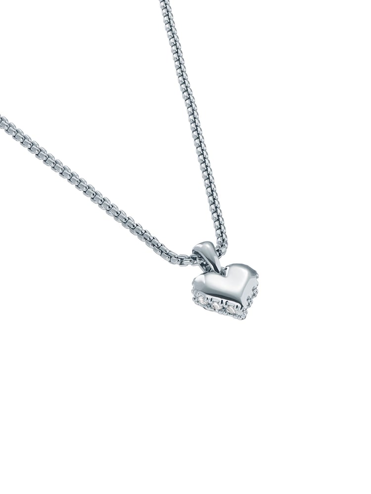 Buy Ted Baker Silver Tone SARROHA: Crystal Sparkle Heart Pendant
