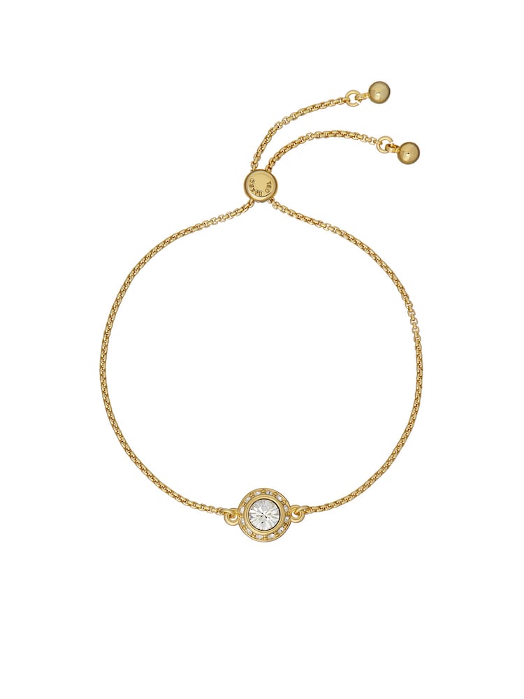 Ted Baker Gold Tone SOLETA: Solitaire Sparkle Crystal Adjustable Bracelet - Image 1 of 5