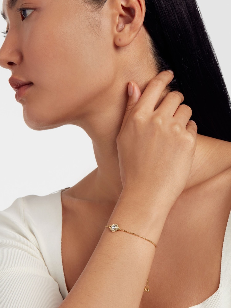 Ted Baker Gold Tone SOLETA: Solitaire Sparkle Crystal Adjustable Bracelet - Image 5 of 5
