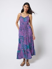 SCAMP & DUDE Pink/Green Pintuck Midi Sundress - Image 2 of 5
