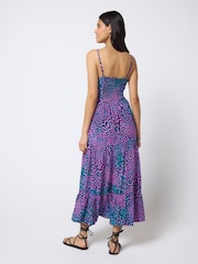 SCAMP & DUDE Pink/Green Pintuck Midi Sundress - Image 3 of 5