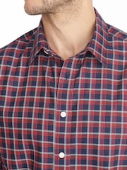 UNTUCKit Blue/Red Wrinkle-Free Slim Fit Cheny 100% Cotton Shirt - Image 3 of 6
