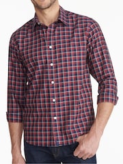 UNTUCKit Blue/Red Wrinkle-Free Slim Fit Cheny 100% Cotton Shirt - Image 4 of 6