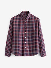 UNTUCKit Blue/Red Wrinkle-Free Slim Fit Cheny 100% Cotton Shirt - Image 5 of 6