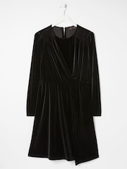 FatFace Black Annie Velvet Dress - Image 6 of 6