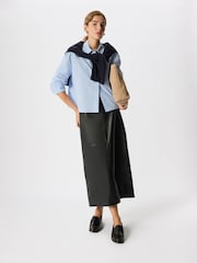 Whistles Blue Boxy Oxford Cotton Shirt - Image 2 of 6