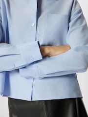 Whistles Blue Boxy Oxford Cotton Shirt - Image 3 of 6