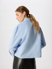 Whistles Blue Boxy Oxford Cotton Shirt - Image 4 of 6