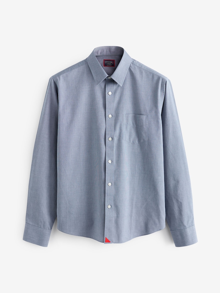 UNTUCKit Light Blue Slim Fit 100% Cotton Wrinkle Free Pio Cesare Shirt - Image 5 of 5
