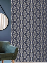 Art For The Home Dark Grey Boutique Marquise Geo 10M Wallpaper - Image 1 of 3