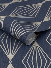 Art For The Home Dark Grey Boutique Marquise Geo 10M Wallpaper - Image 3 of 3